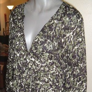 JOIE camo print silk top!